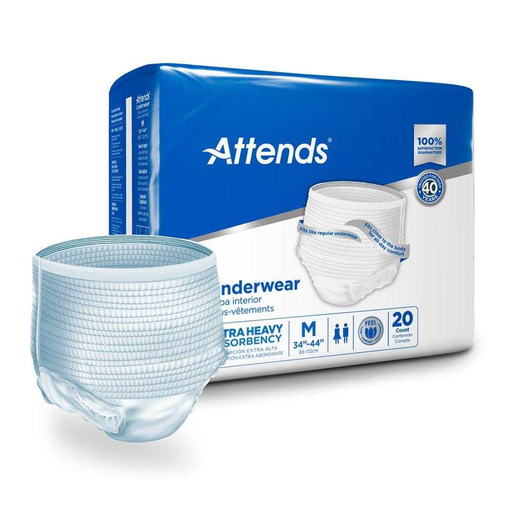 Attends® Advanced Absorbent Underwear Medium (Case of 80)