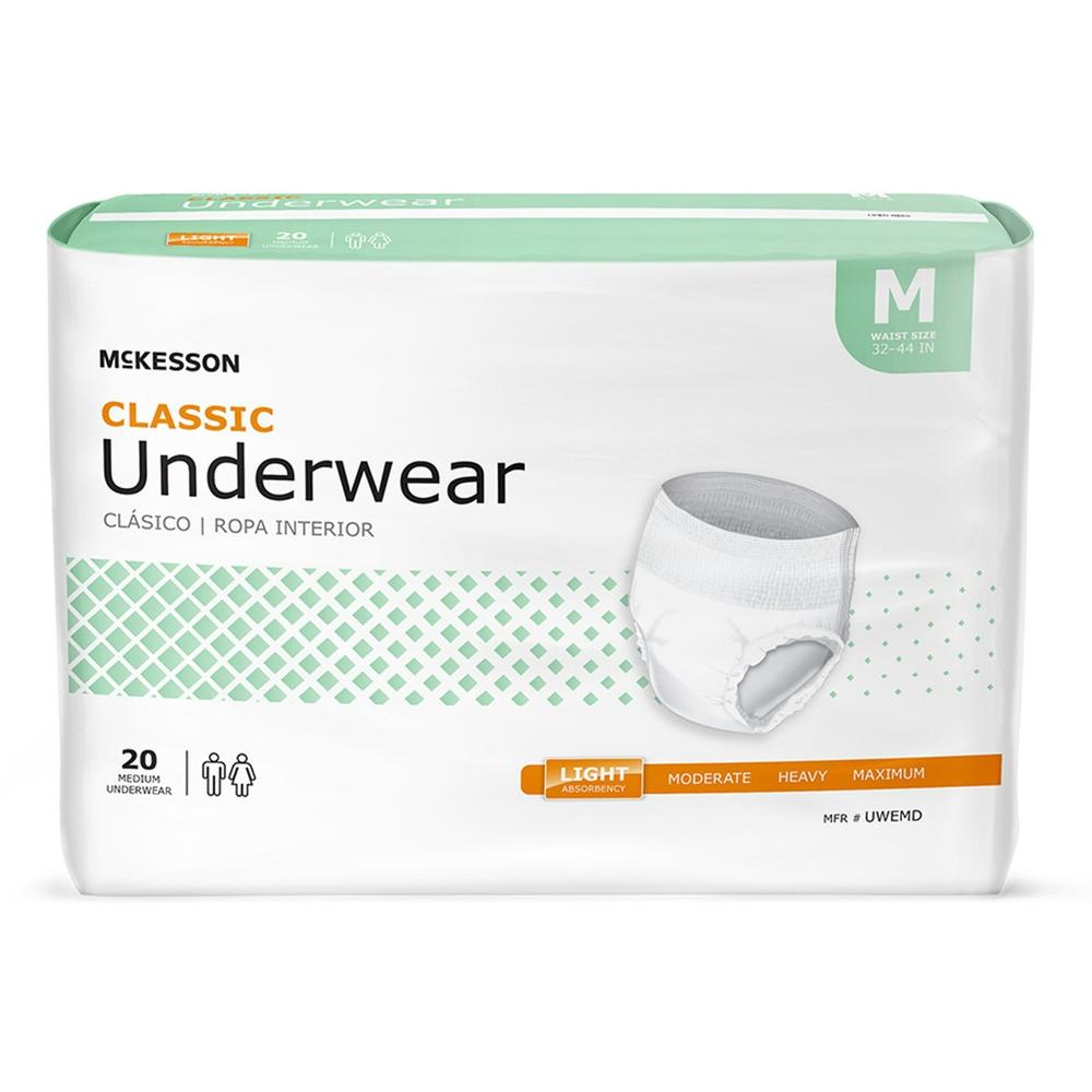 McKesson Classic Absorbent Underwear Medium (Case of 80)